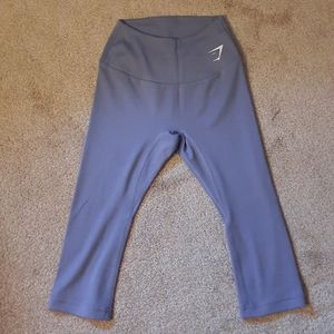 Women's Light Blue Gymshark training cropped leggings size extra small